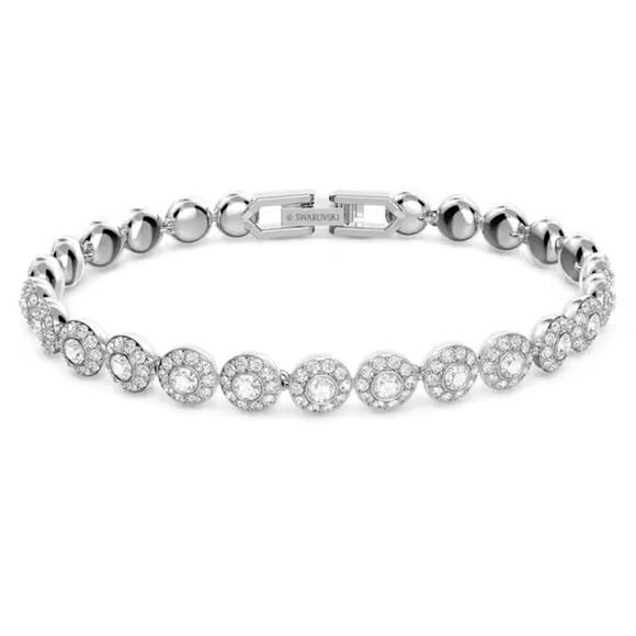 Swarovski Una Angelic bracelet Round cut, Pavé, White, Silver-tone plated*NEW - Picture 1 of 4